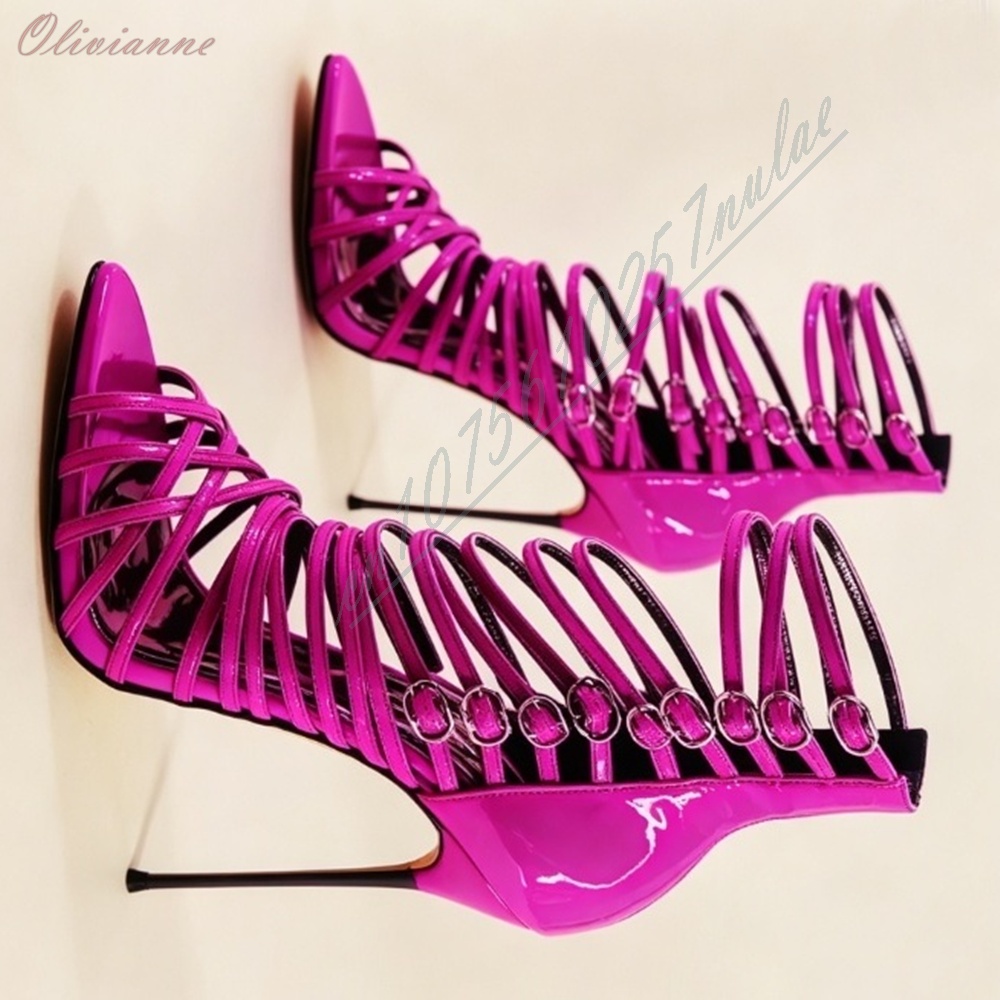Rose Red Sexy Strappy Cutout A - огляд і ціна Sandal Strappy Heeled