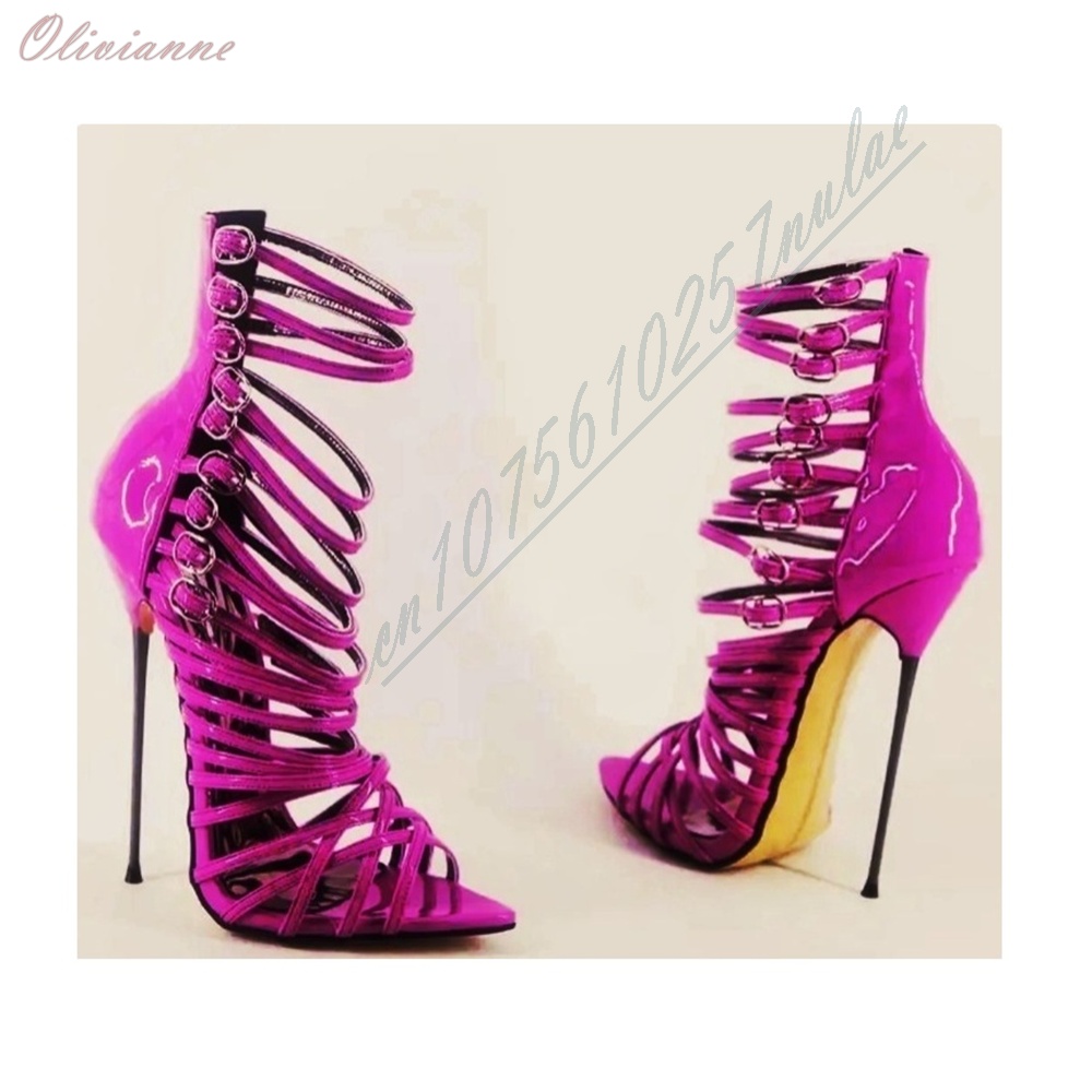 Rose Red Sexy Strappy Cutout A - огляд і ціна Sandal Strappy Heeled