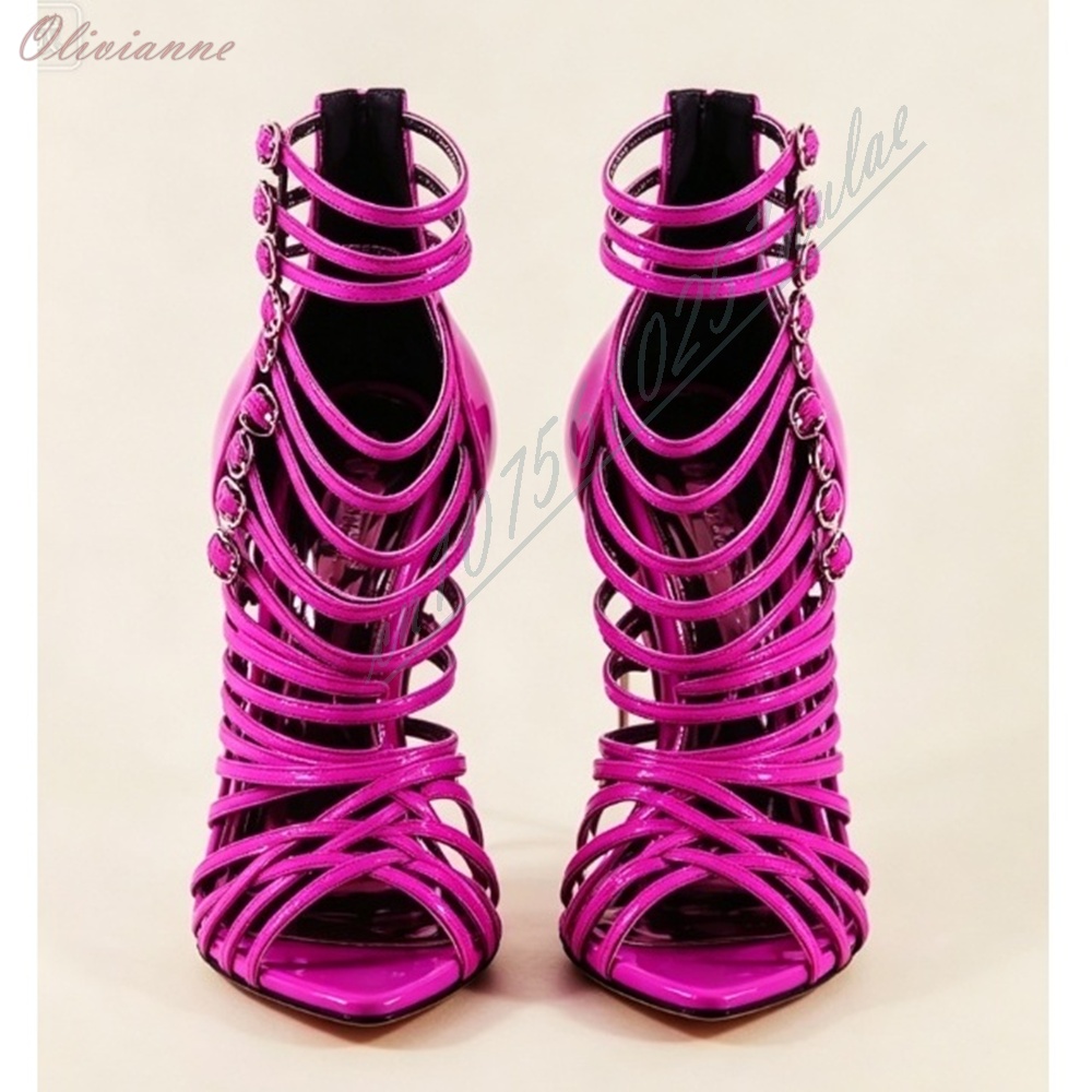 Rose Red Sexy Strappy Cutout A - огляд і ціна Sandal Strappy Heeled