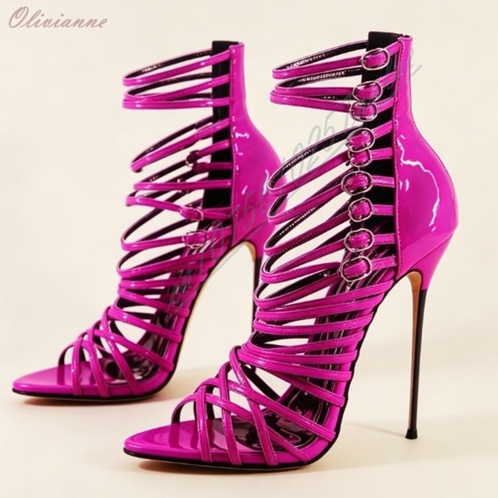 Rose Red Sexy Strappy Cutout A - огляд і ціна Sandal Strappy Heeled